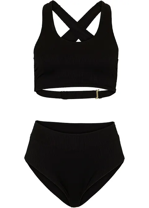 Bikini (2-tlg.Set) in schwarz von vorne - bonprix
