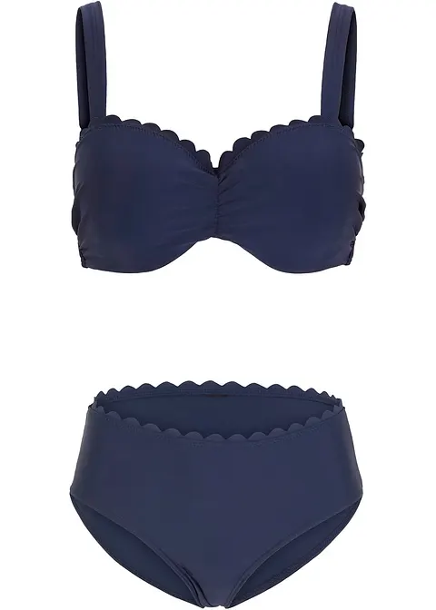 Bügel Bikini (2-tlg.Set) in blau von vorne - bonprix