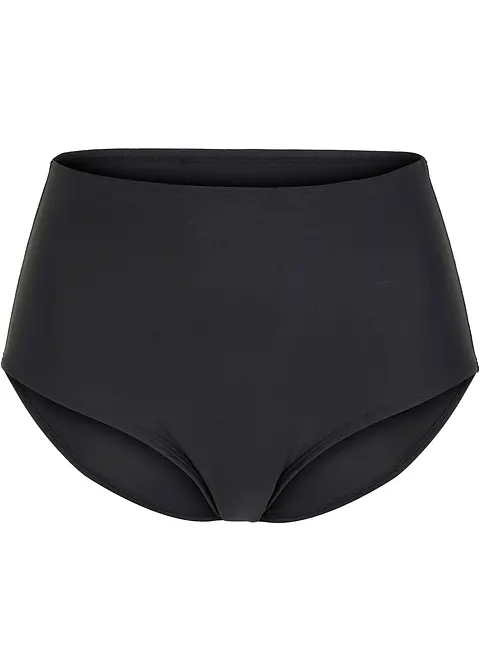 Light Highwaist Shape-Bikinihose in schwarz von vorne - bonprix