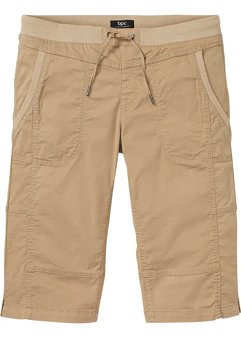 Stretch-Long-Bermuda mit Komfortschnitt, Regular Fit in grün von vorne - bonprix