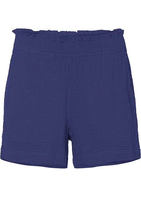 Musselin-Shorts aus Baumwolle in lila von vorne - bpc bonprix collection
