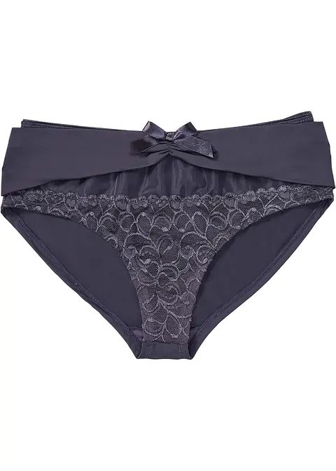 Panty in blau von vorne - bonprix