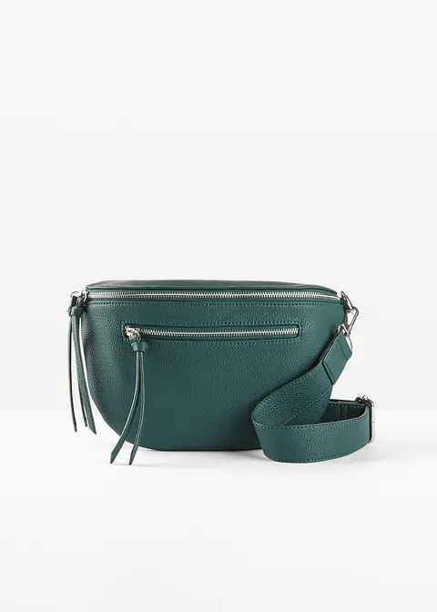 Bauchtasche mit austauschbarem Taschengurt in grün - bonprix