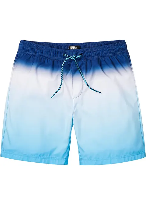 Strandshorts mit Farbverlauf aus recycelten Polyester in blau von vorne - bpc bonprix collection