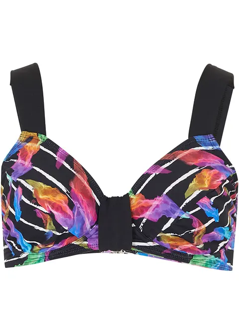 Minimizer Bikini Oberteil aus recyceltem Polyamid in schwarz von vorne - bpc bonprix collection