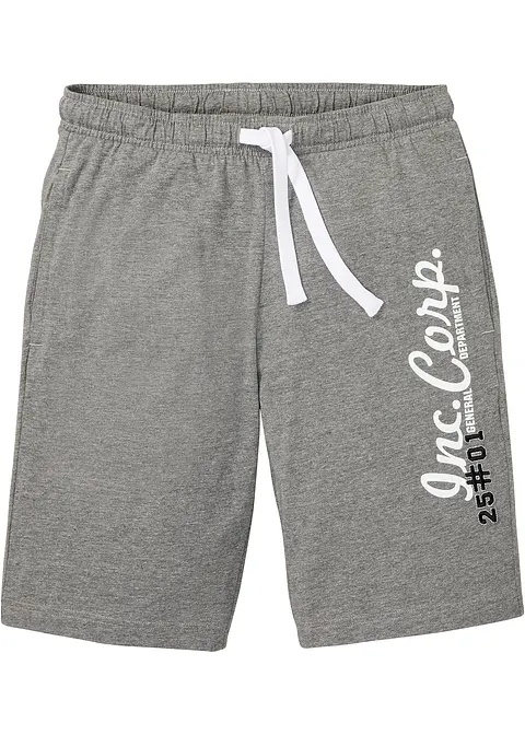 Jersey-Bermuda in grau von vorne - bonprix