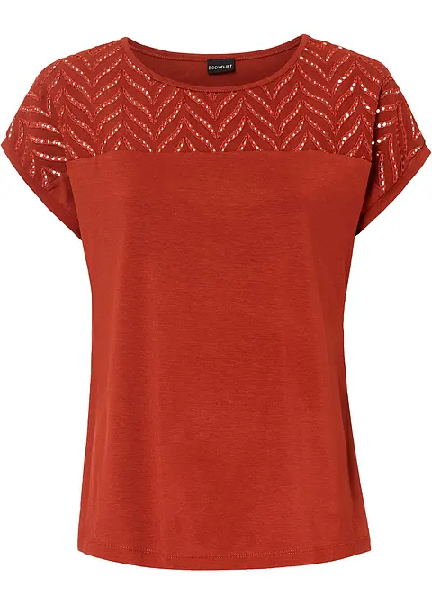 Shirt aus softer Viskose in rot von vorne - bonprix