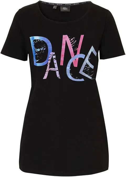 T-Shirt mit Retro-Print in schwarz - bonprix