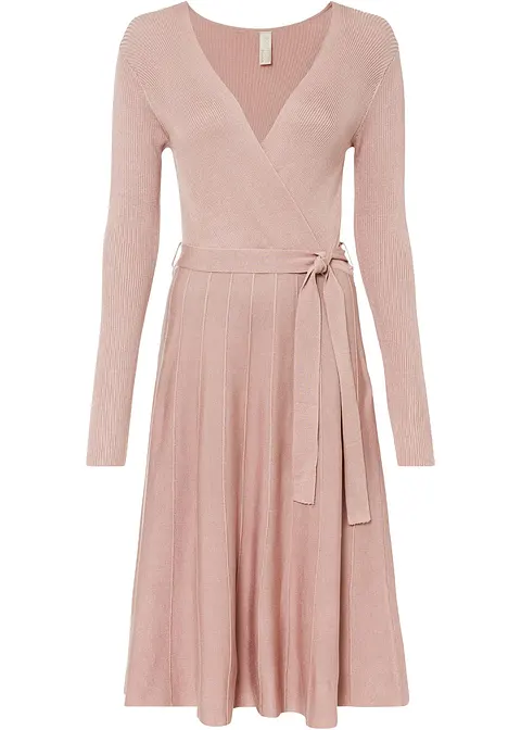 Strickkleid in rosa von vorne - bonprix