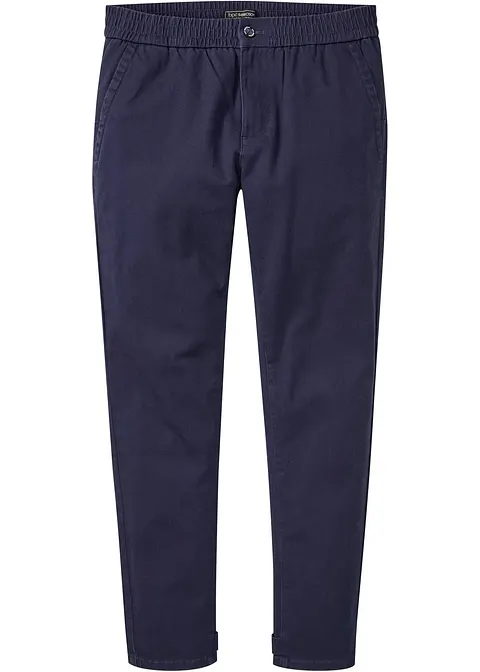 Regular Fit Chinohose, Tapered in blau von vorne - bpc selection