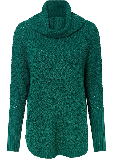 Oversize-Pullover in grün von vorne - bonprix