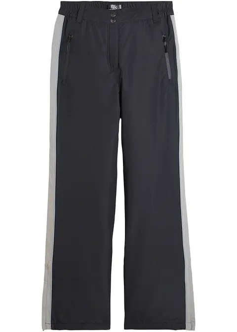 Ski Funktions-Thermohose mit reflektierenden Details, wasserdicht, Straight in schwarz von vorne - bonprix