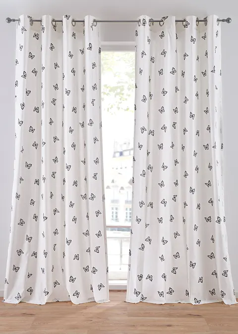 Vorhang aus recyceltem Polyester (1er Pack) in weiß - bpc living bonprix collection
