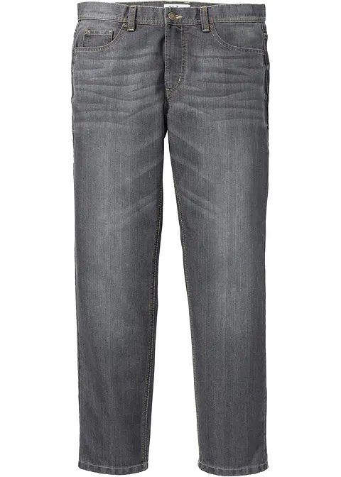 Regular Fit Jeans, Straight in grau von vorne - bonprix