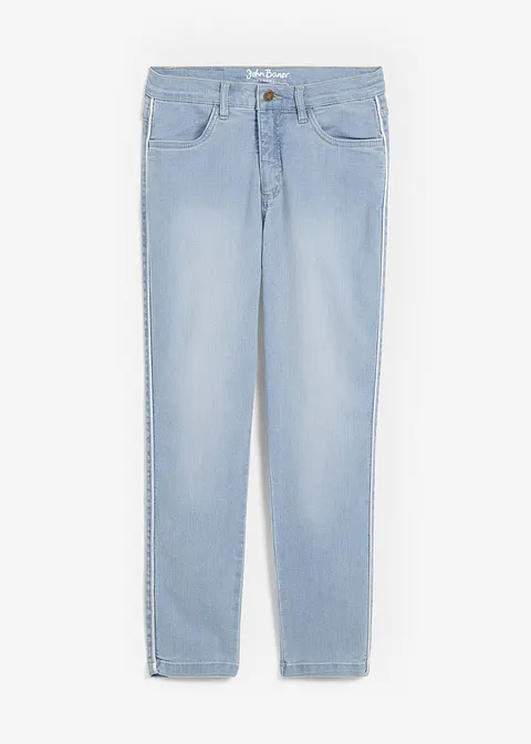 7/8 Komfort-Stretch-Jeans, Skinny in blau von vorne - bonprix