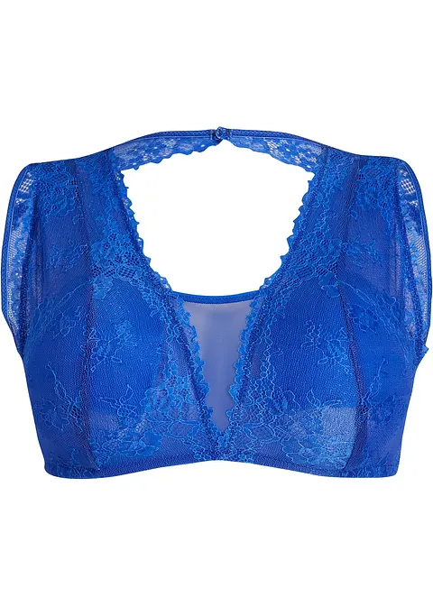 Bustier mit herausnehmbarem Padding in blau von vorne - bonprix