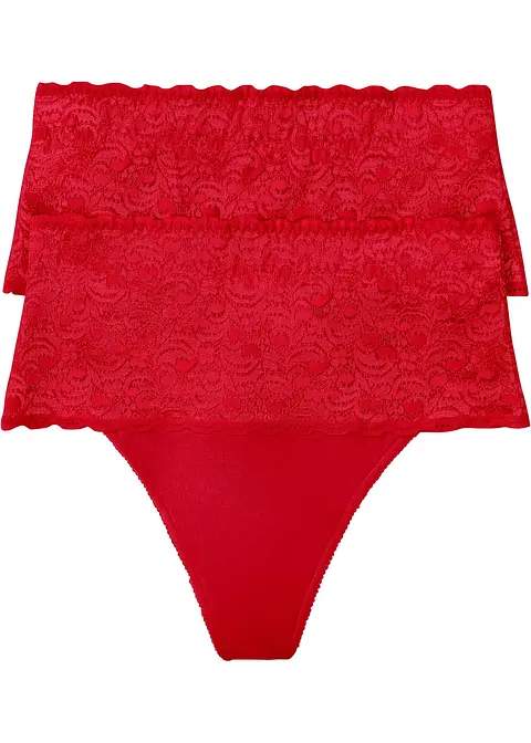 Shape String mit mittlerer Formkraft (2er Pack) in rot von vorne - bonprix