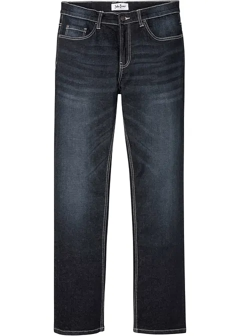 Regular Fit Stretch-Jeans, Bootcut in blau von vorne - bonprix