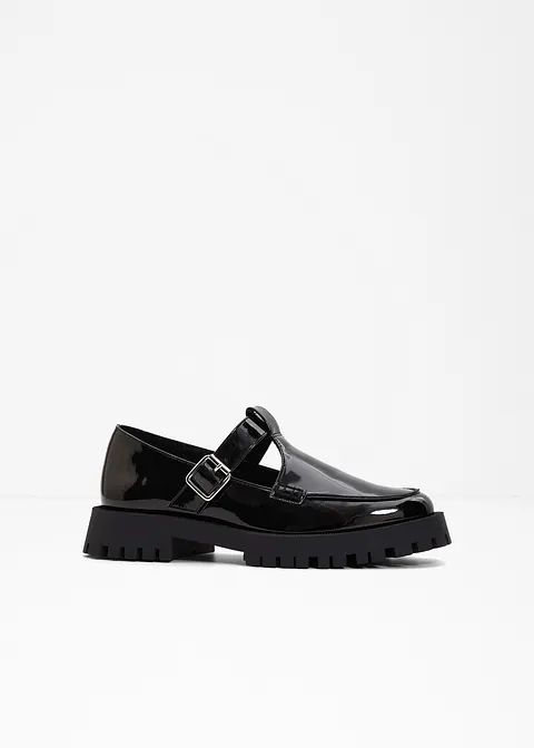 Chunky Loafer in schwarz von vorne - bonprix