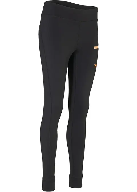 Funktions-Leggings mit Tasche, schnelltrocknend in schwarz von vorne - bpc bonprix collection