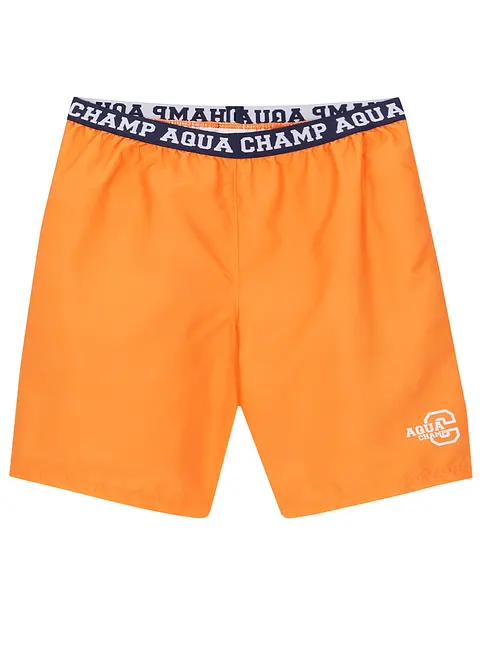 Jungen Badeshorts in orange von vorne - bpc bonprix collection