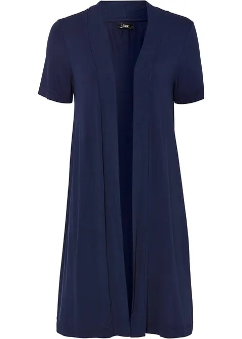 Shirtjacke aus softer Viskose in blau von vorne - bonprix
