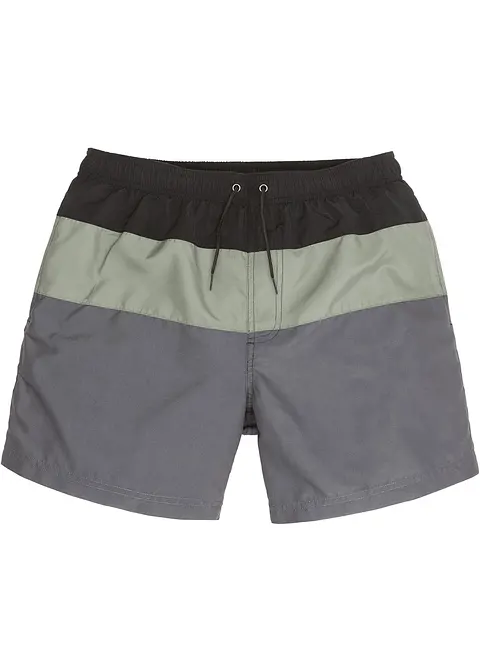 Badeshorts Herren in grau von vorne - bpc bonprix collection