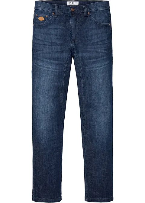 Classic Fit Stretch-Jeans mit verstärktem Schritt, Tapered in blau von vorne - bonprix