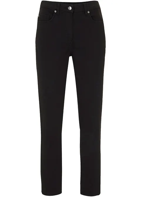 7/8-Hose, High Waist in schwarz von vorne - bpc bonprix collection