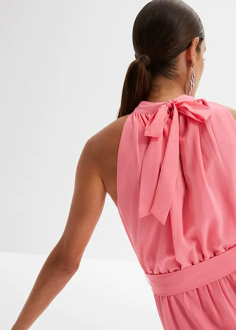 Chiffonkleid mit Volants in pink (Detailaufnahme) - bonprix