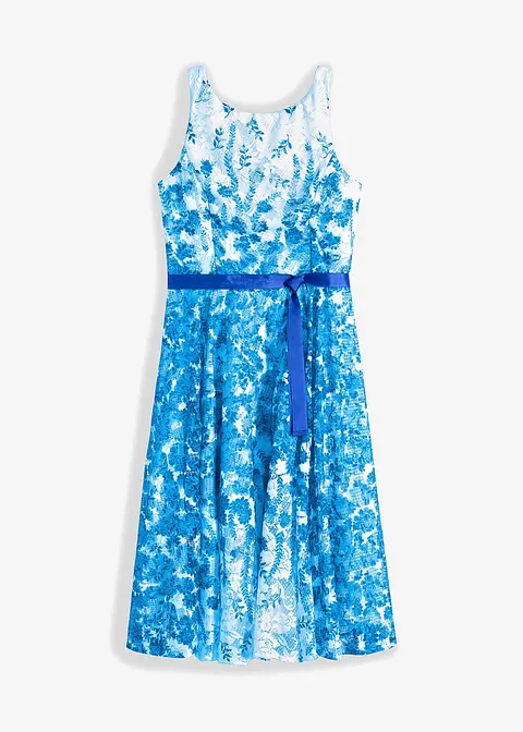 Spitzenkleid mit Satin-Band in weiß von vorne - bonprix