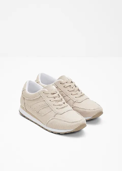 Sneaker in beige - bonprix