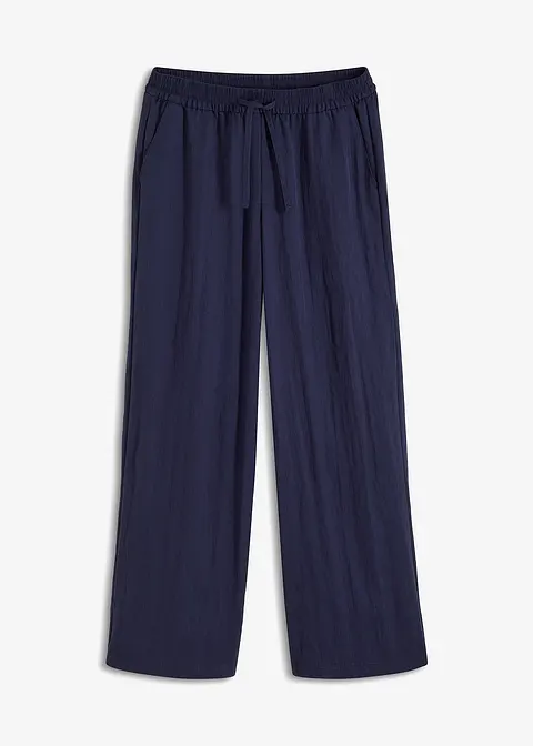 Marlenehose mit Bequembund in blau von vorne - bonprix