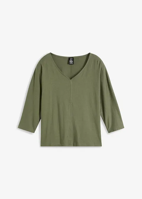 Shirt aus Bio Baumwolle in grün von vorne - bonprix