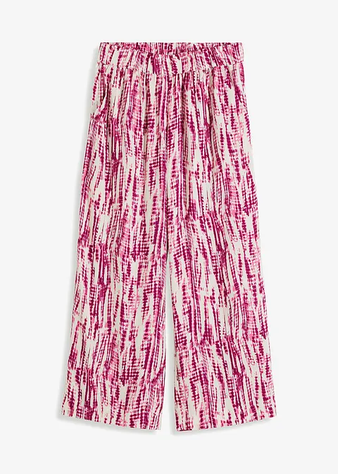 Bedruckte Schlupfhose in lila von vorne - bonprix