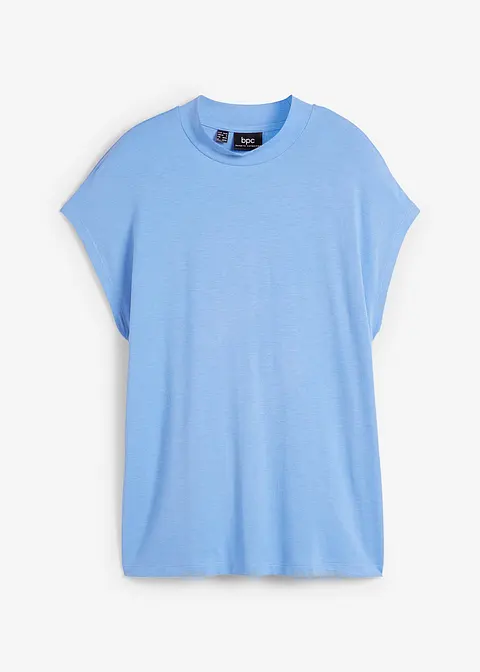 T-Shirt aus softer Viskose in blau von vorne - bonprix