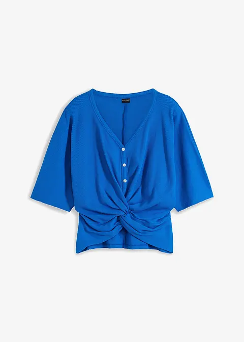 Shirt in blau von vorne - BODYFLIRT