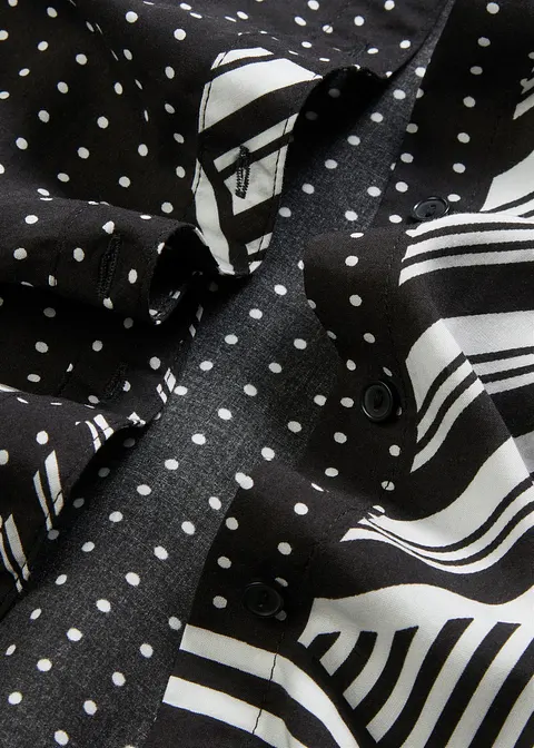 Longbluse in schwarz - bonprix