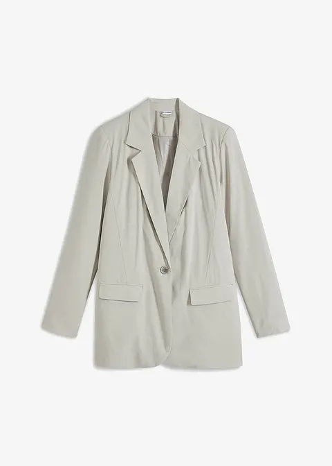 Blazer in beige von vorne - bonprix