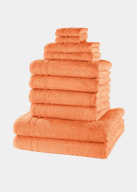 Handtuch Set (10-tlg. Set) in orange - bonprix