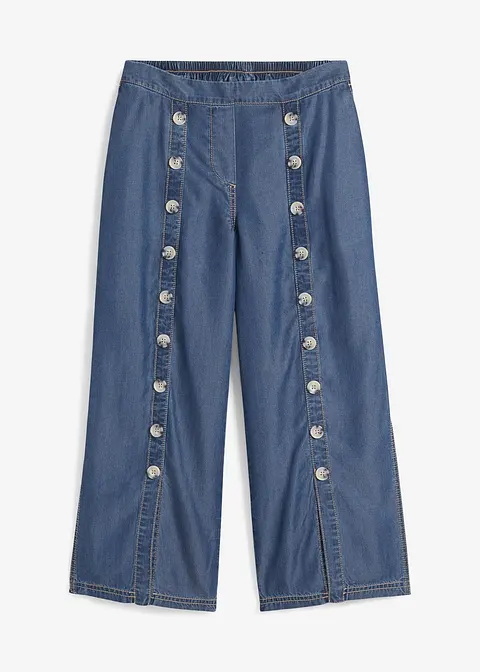 3/4-Jeans aus Lyocell in blau von vorne - bpc bonprix collection