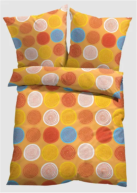 Bettwäsche mit Kreisen in orange - bpc living bonprix collection