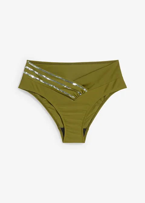 Bikinihose in grün von vorne - bonprix