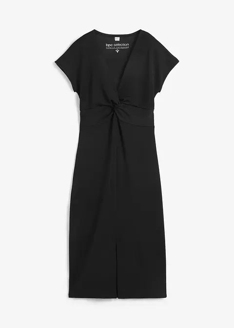 Shirtkleid in schwarz von vorne - bpc selection