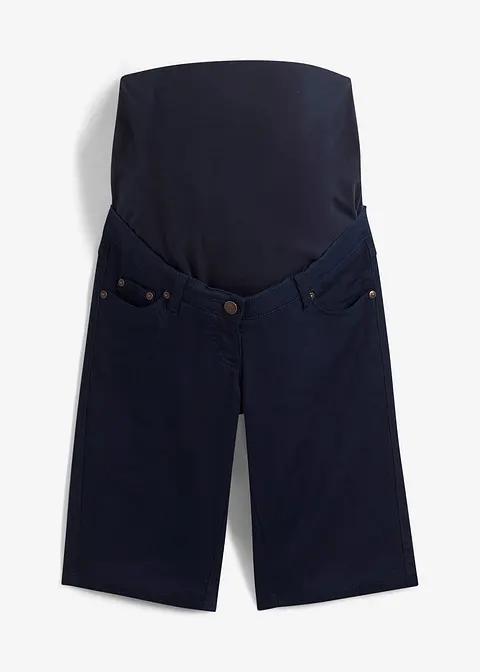 Umstandsbermuda in blau von vorne - bpc bonprix collection