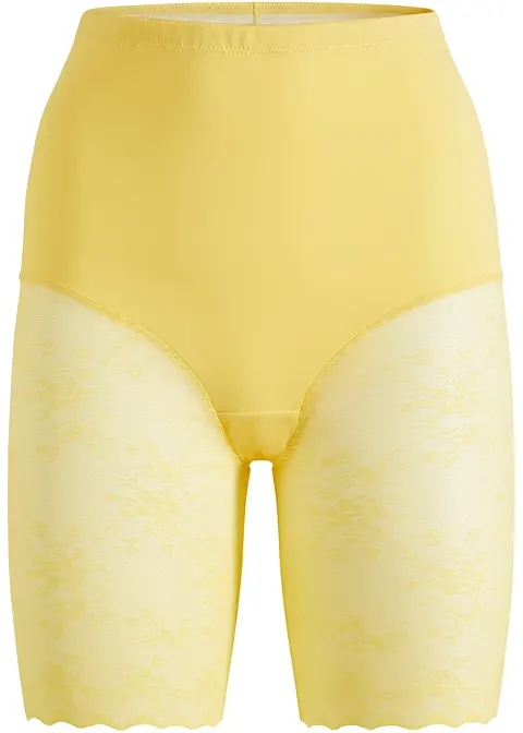 Shape Hose mit Spitze und mittlerer Formkraft in gelb von vorne - bonprix