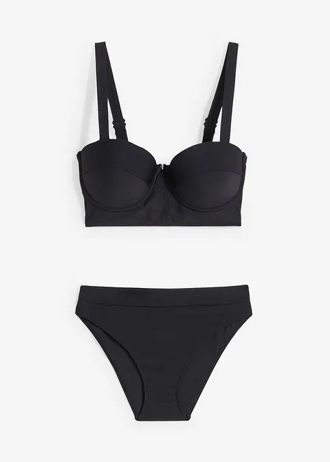 Bügel Bikini (2-tlg.Set) in schwarz von vorne - BODYFLIRT