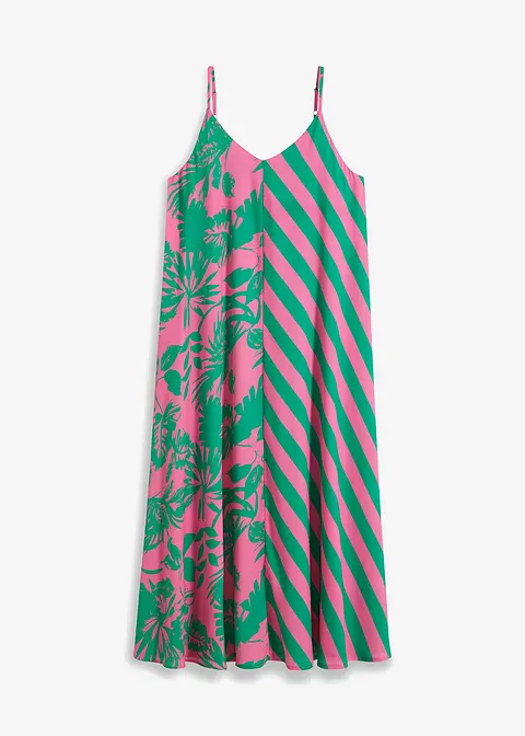 Weites Maxikleid in pink von vorne - bonprix