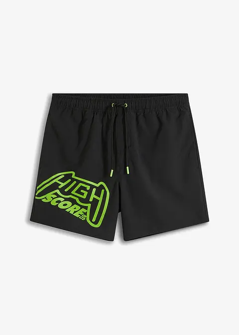 Badeshorts in schwarz von vorne - bonprix