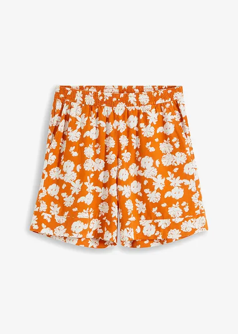 Shorts mit Blumenprint in orange von vorne - RAINBOW